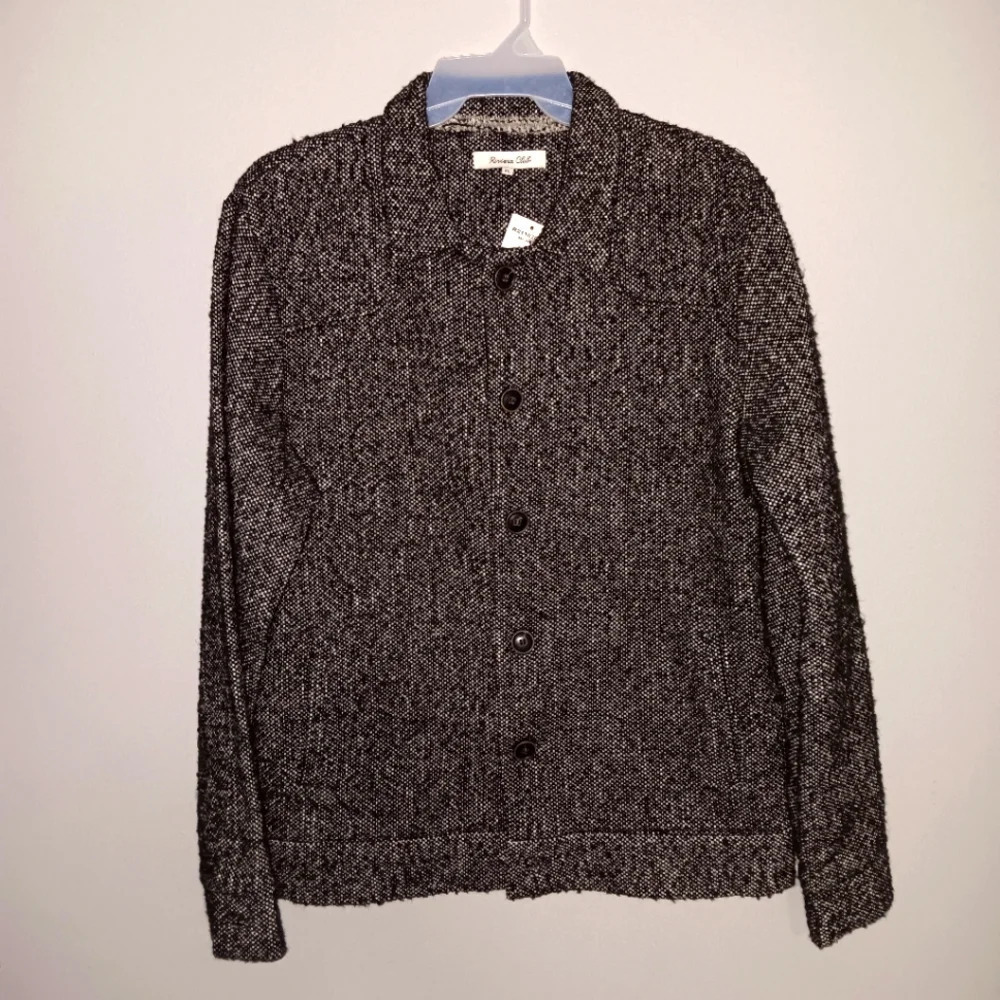 Riviera Club men's jacket button down shacket with pockets new with tags